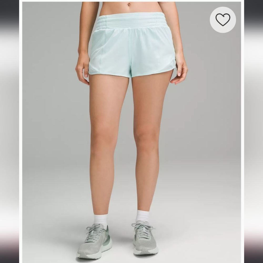 NWT Lululemon Hotty Hot High Rise Lined Short, Sky Blue, Size 6